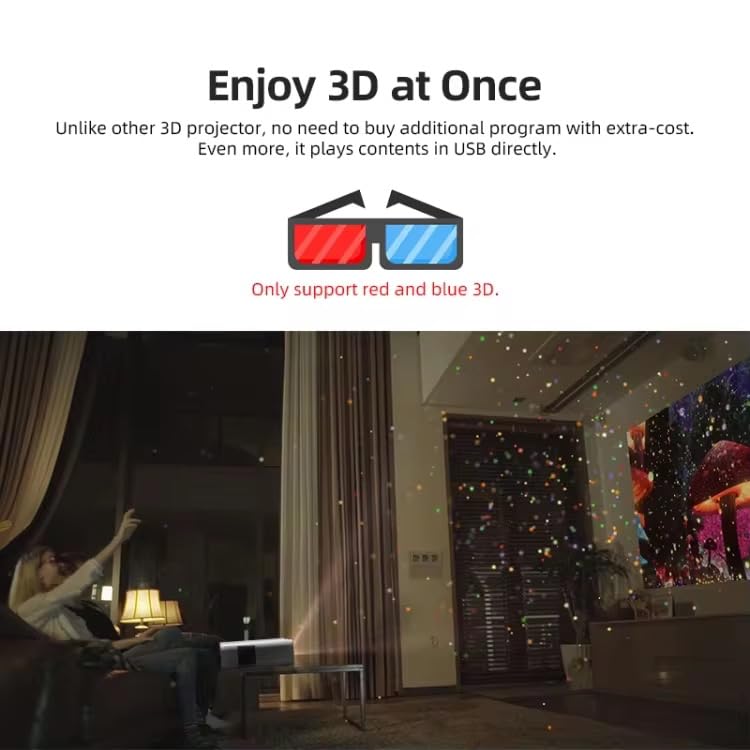 Image of Flash Smart Android Projector | 32000 lm Brightest | Native Full HD 1080p with 4K Support | 2GB+32GB | HDR10+ | HDMI eARC | WiFi Bluetooth | Home Cinema Projector