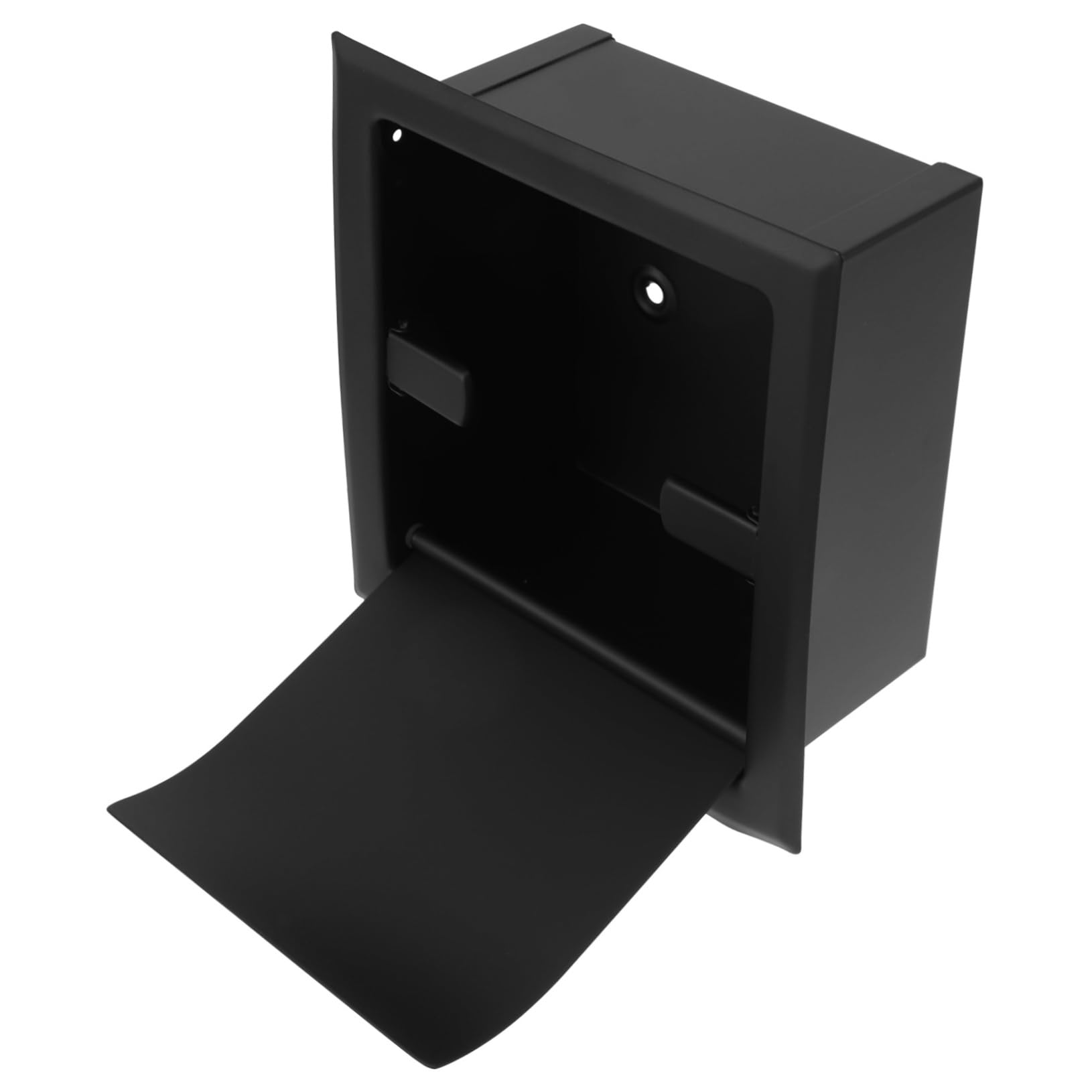 WOONEKY Portarotolo da Muro in Acciaio Inossidabile Nero, Design Moderno e Semplice, Facile da Usare e Pratico per Bagno o Cucina