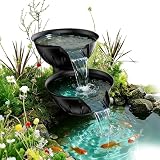 POPOSOAP Kit de Bassin et Cuvée de Déversoir, Fontaine avec Pompe de Bassin 2500 L/h pour ...