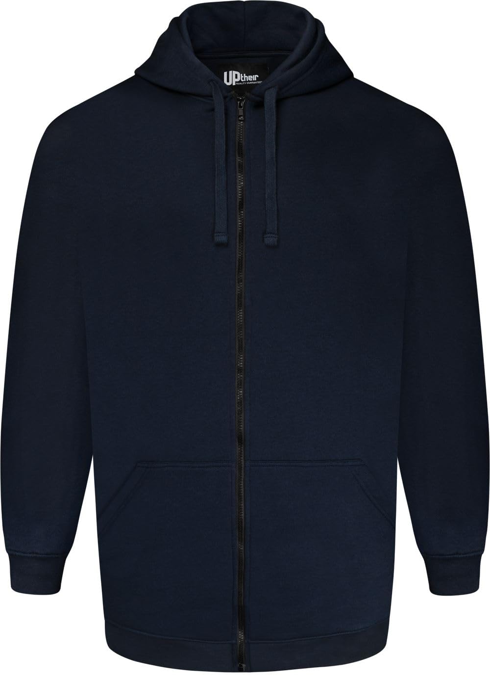 Uptheir Mens Map Full Zip Through Essential Hoodie - Blue - 7XL