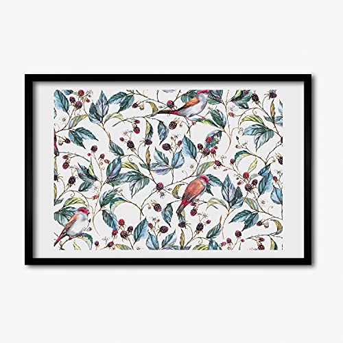 Cadre photo 60x40 cm Tulup pour habiller un mur vide avec un tableau d'oiseaux moderne