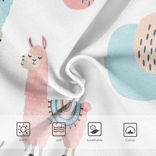 Kids Underwear, Llamas Pastel Blue Toddler Briefs, Cotton Underwear Girls, 2T–8 Years3