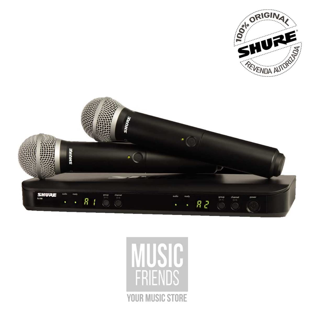 Shure BLX288BR/PG58-J10 Microfone sem Fio duplo PG58 para Vocais