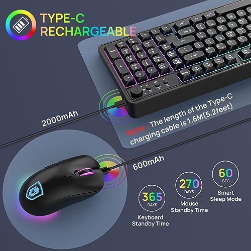 Teclado Gamer BT98 KOLMAX Conectividad Bluetooth miniatura 6