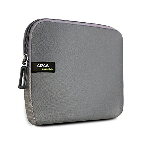Image of Gizga Essentials Tablet Kindle Bag Sleeve Case Cover Pouch for 6 Inch Tablets, Premium Neoprene Material, Ultra-Light & Easy to Carry, Office Bag for Men & Women, Prevents Scratches, Grey