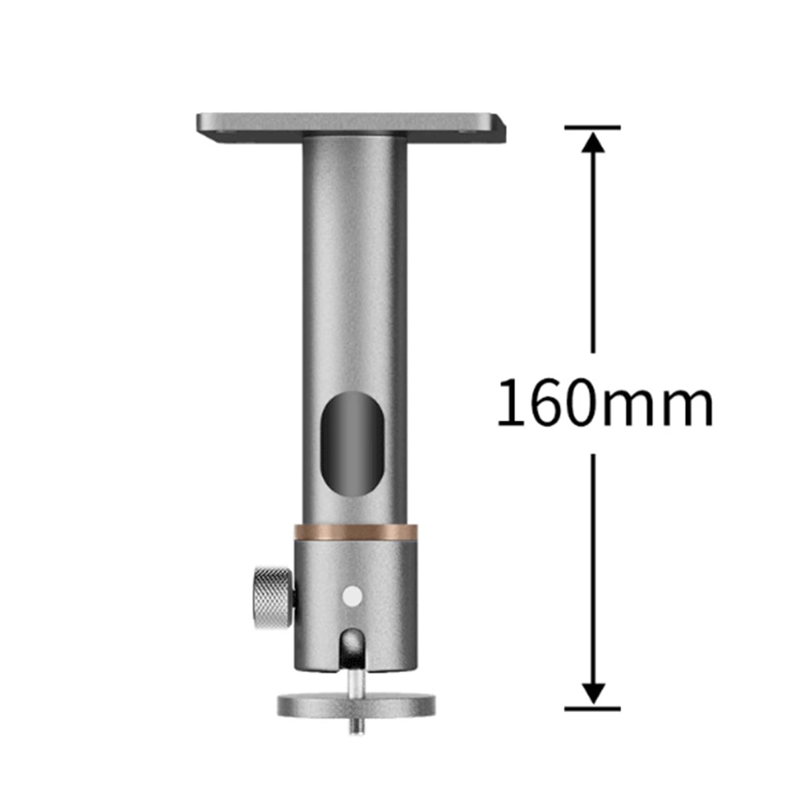 Aulas Soporte for proyector: aleación de Aluminio montado en la Pared, Universal, diseño un Solo Orificio, telescópico, Ajustable Altura(Grey,Pequeño)