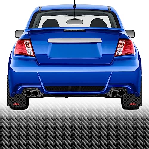 Image of XUKEY Universal Mud Flaps, Front and Rear Deluxe Molded Black Splash Guards, PP+TPO Plastic, 2-Pack Set with Screw Fixings, for Car, Pickup, SUV, Van, Truck(R.S MUD Flaps Logo)