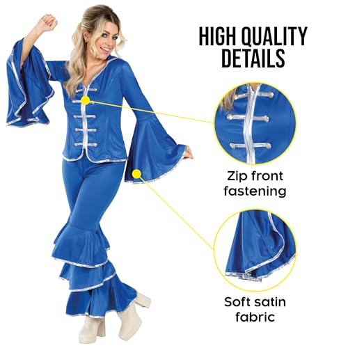 Fun Shack Dancing Queen Costume For Women - 70S Disco Outfit - 1970S Swedish Fancy Dress Party Attire, Xx-Large - 3