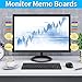 Monitor Memo Board, 4PCS Transparent Computer Monitor Side Panel Creative Desktop Memo Board, Acrylic Desktop Computer Sticky Note Holder for Home Office