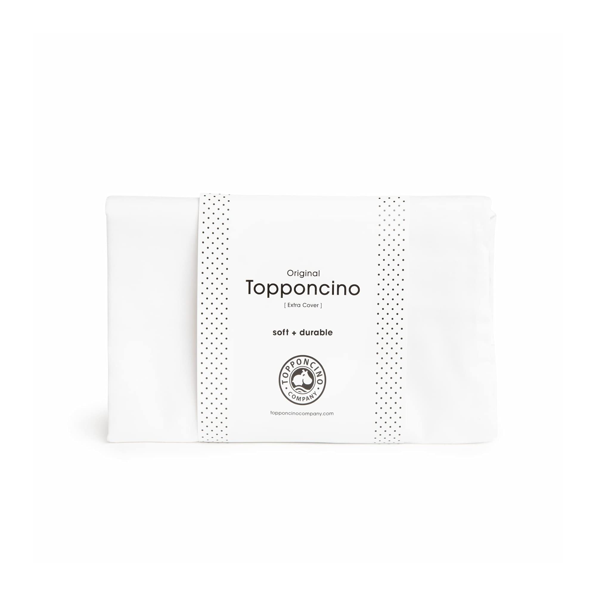 The Topponcino Company | Extra Cover Only | Insert Sold Separately | Fits All Topponcinos from The Topponcino Company | 100% Natural Cotton | Machine Washable (Pure White)