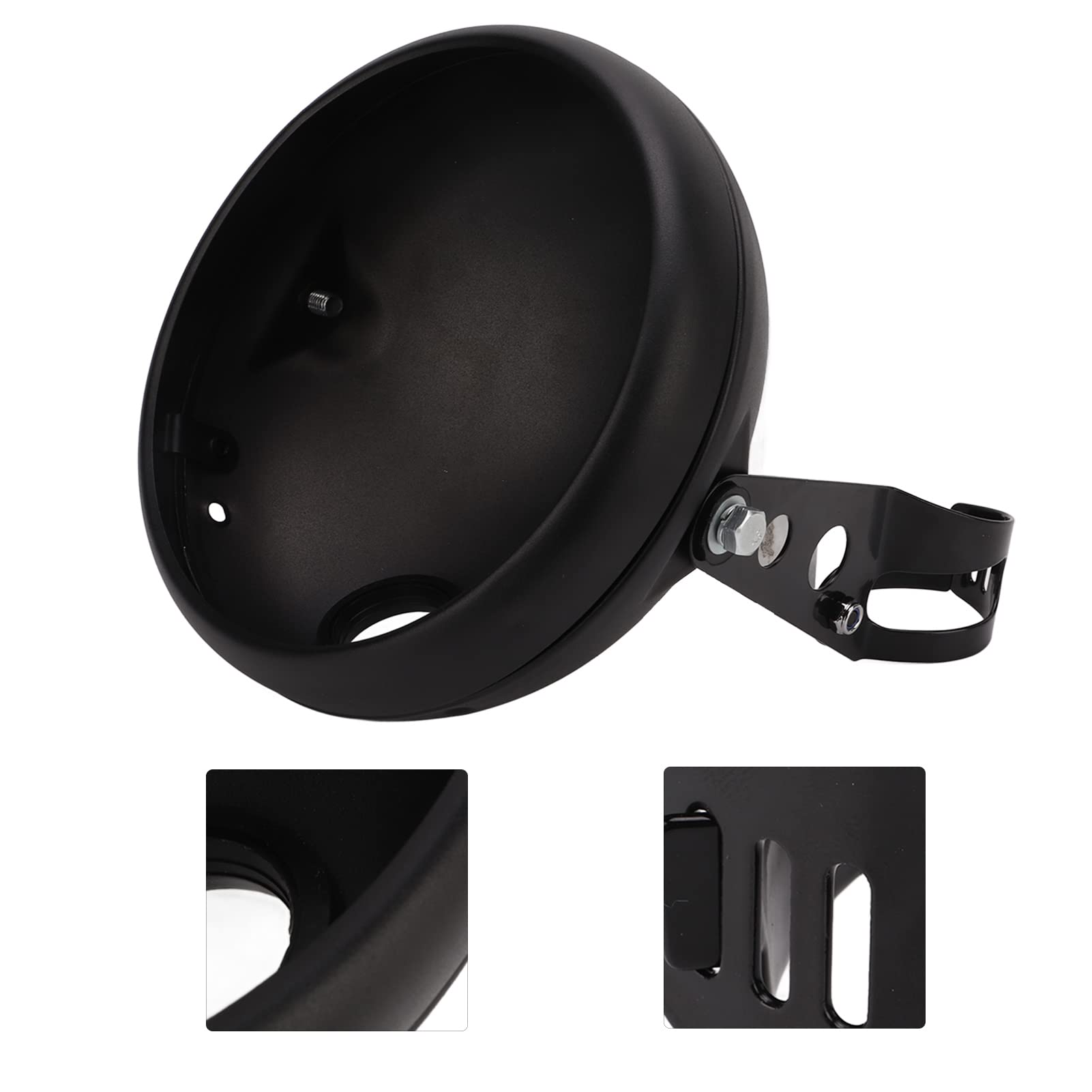Soporte de Carcasa para Faro de Motocicleta de 7 Pulgadas, Soporte de Cubo con Clips Ajustables, Se Adapta a Cualquier Motocicleta con Tubos de Horquilla de 38-51 Mm