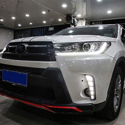 GTINTHEBOX High Power Switchback Amber & White Dual Color LED DRL Fog Driving Lights Extremely Bright with Sequential Turn Signal Lamps Lamp Kit Perfect Fit For 2017 2018 2019 Toyota Highlander - Thumbnail 6