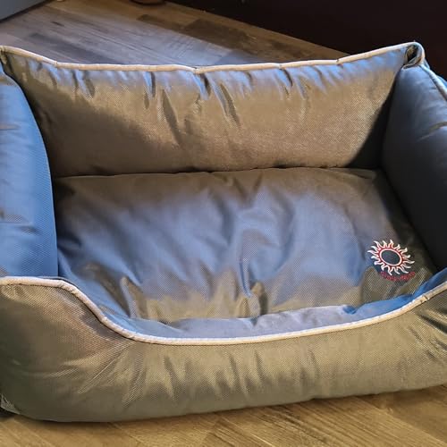 ThermoSwitch Paros LUX grau Hundebett Hundekorb Hundekissen Hundematte Hundematratze wärmend kühlend Winter Sommer waschbar (XL - 120 x 75 x 28 cm)