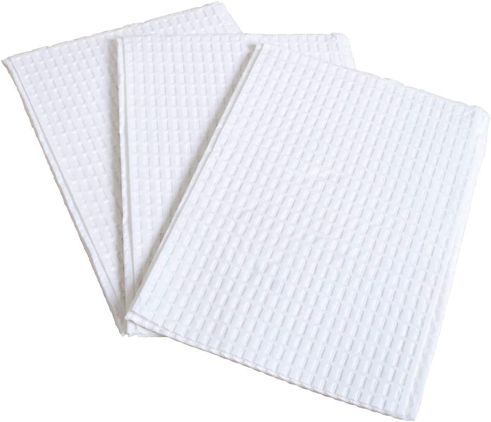 BodyMed 2 Ply Tissue Professional Towels, 13" x 18 in, Case of 500 – Disposable Paper Towels – White