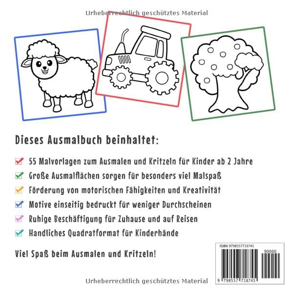 Kinder Ausmalbuch ab 2 Jahre: XXL Kritzelmalbuch mit tollen Motiven zum Ausmalen und Kritzeln für kreative Mädchen und Jungen Taschenbuch – 2. November 2020 - Image 3