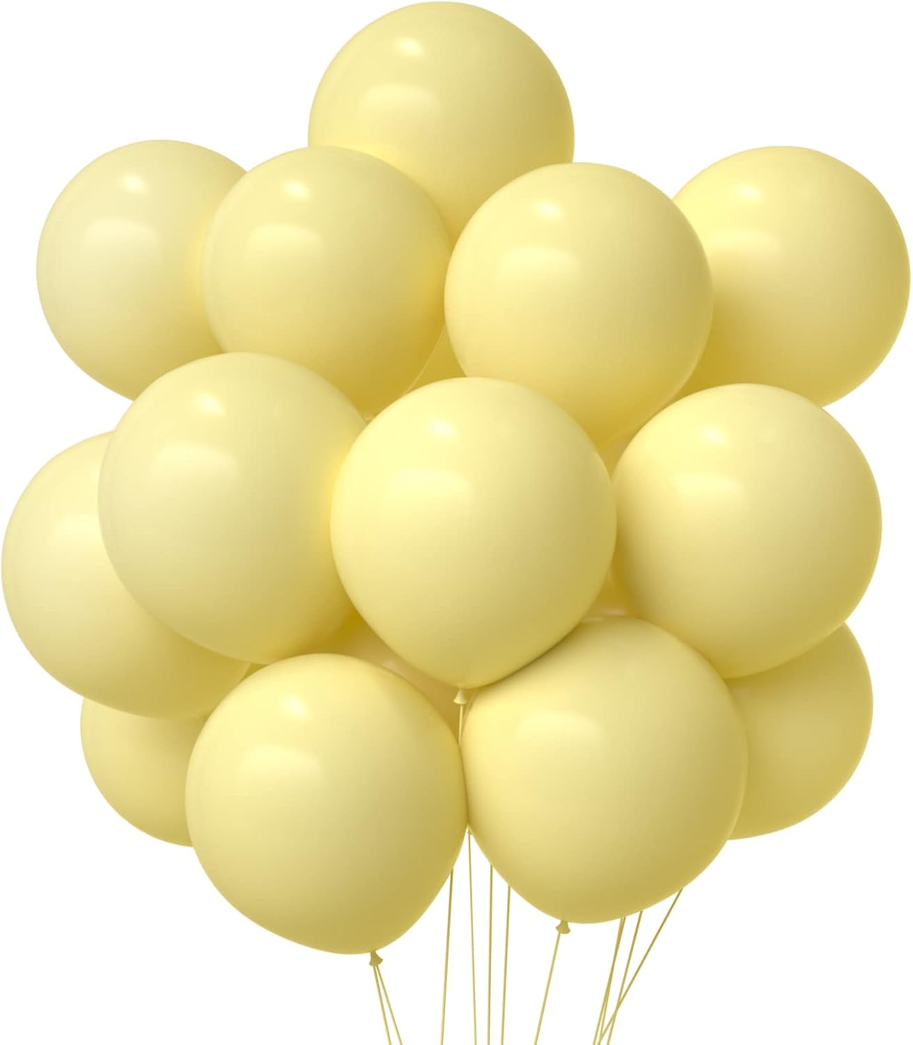Light Yellow Balloons Pastel Yellow Balloons Baby Yellow Balloons 12 Inch 50 Pcs