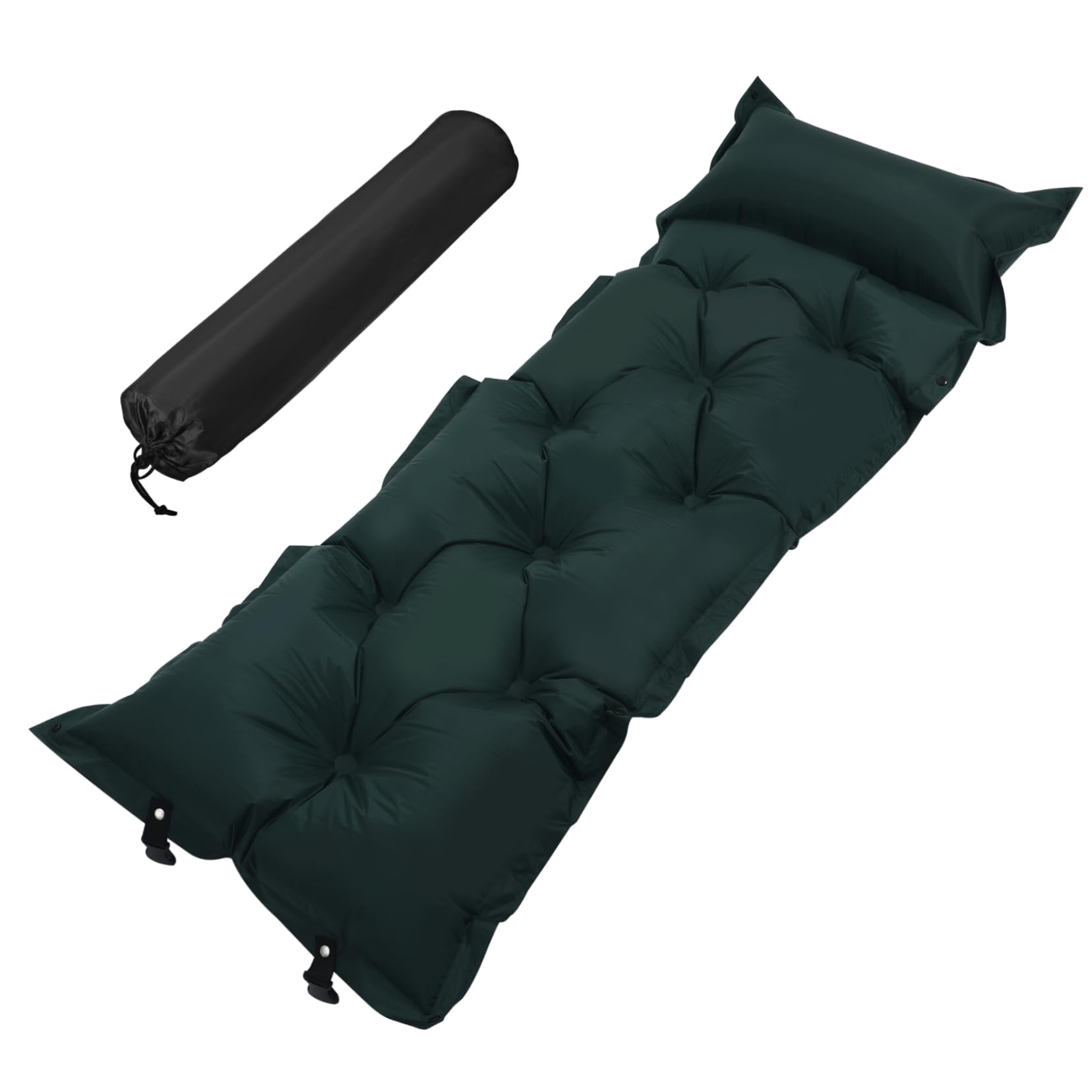 KICHOUSE Inflatable Sleeping Pad for Camping Automatic Inflation Bed Large Size Pillow Portable for Adults
