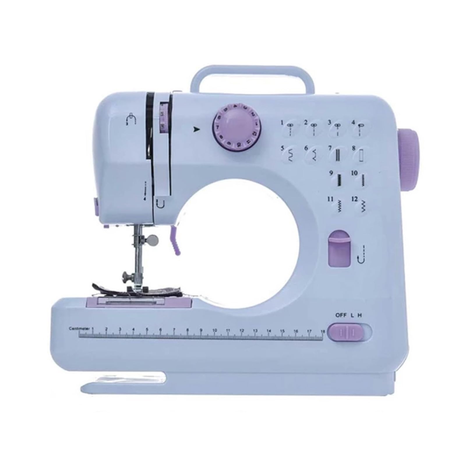 Máquina de Coser portátil Mini eléctrica para Manualidades domésticas, Remiendo y overlock, 12 Puntadas, Pedal, para Principiantes, con prensatelas, portátil y Flexible.