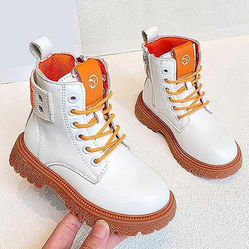 Combat Boots Kids Western Ankle Boot Chunky Low Heel Booties Walking Shoes Winter Snow Boots Anti-Slip Outdoor Shoes2