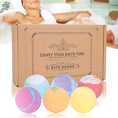 Badbommen Cadeauset 6 stuks, Lichaam Bevochtig Bruisend Bubbelbad Bommen Biologische Natuurlijke Essentiële Oliën… - Image 7