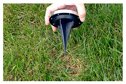 Disk Lights Set of 4 Solar Floodlights for Lighting and Decorating The Whole Garden. As Seen on TV, Steel - Image 3