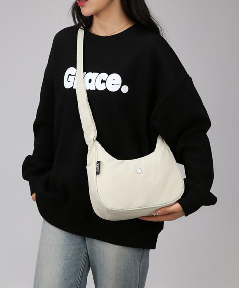 Nylon Crossbody Bag for Women Waterproof Dumpling Purse Casual Shoulder Bag Trendy Hobo Handbag 2025 Lightweight Tote - Image 3