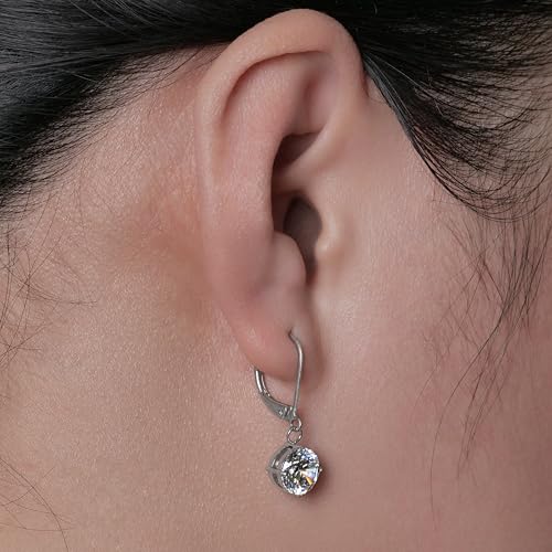 limerencia Leverback Earrings for Women, Titanium CZ Dainty Charm Dangle Drop Earrings F136 Hypoallergenic Earrings for Sensitive Ears Women3