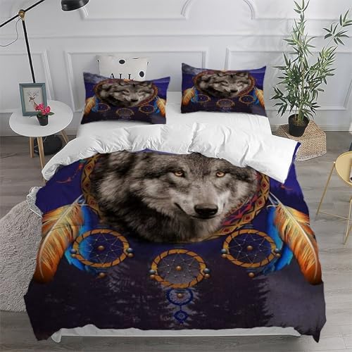 Parure de couette coyote 200x200cm lit double en microfibres - 6