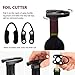 Wine Opener, MINLUK Wine Bottle Opener Set,Air Pump Wine Opener,Wine cork remover,Wine Bottle Corkscrews Remover Pump Tool Kit,with Foil Cutter,Wine Aerator Pourer,Vacuum Stopper Wine-4PCS Set