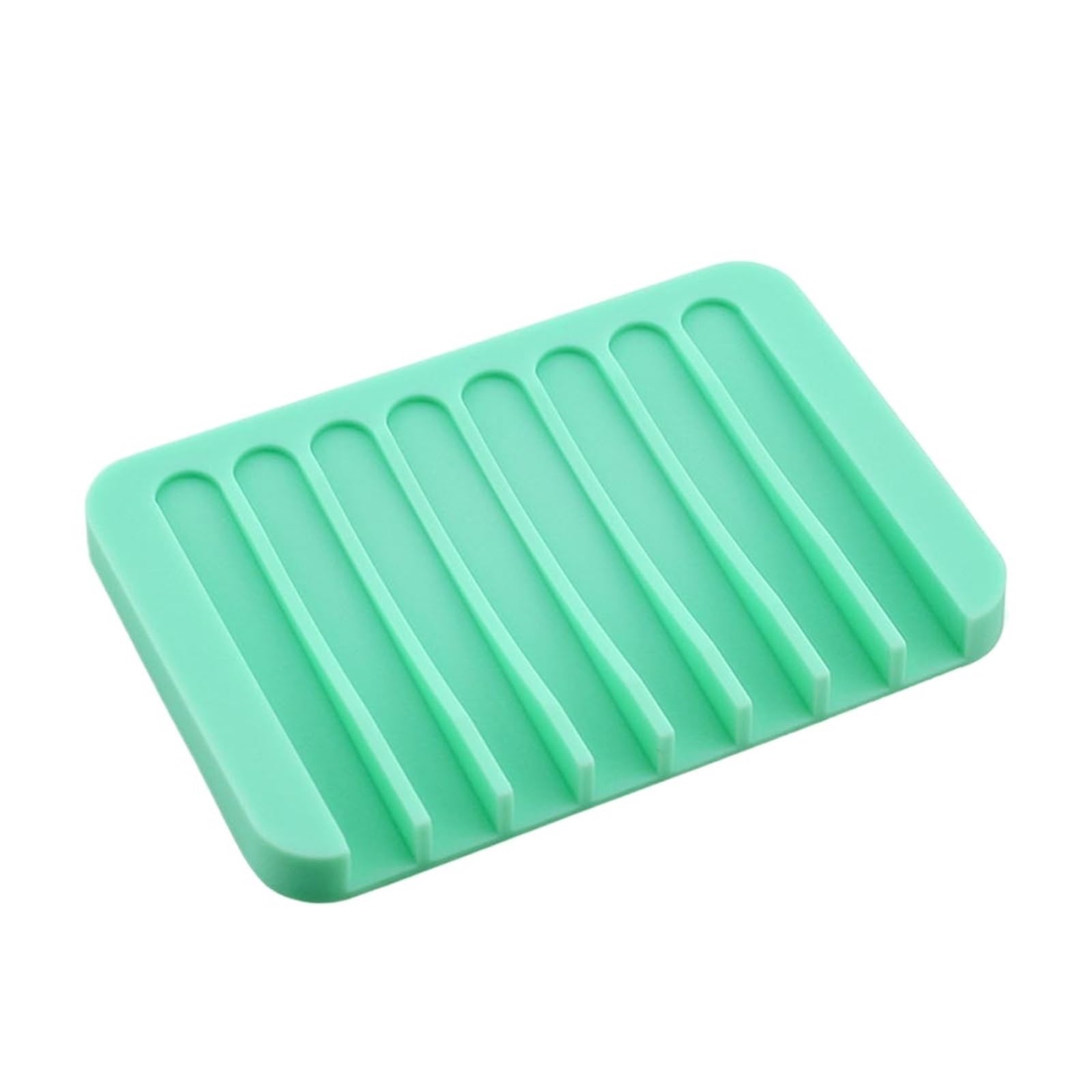 Jabonera Antideslizante, 3 uds Caja de jabón Silicona Soporte Drenaje encimera baño Cocina Antideslizante. Multicolor(Green 2)