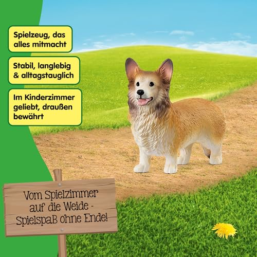 schleich Farm World | Welsh Corgi 13999 | schleich Bauernhof Spielfigur | detailgetreue Tierfiguren | tolles Geschenk für Jungen und Mädchen | Bauernhof Spielzeug ab 3 Jahre | 2 x 5 x 4 cm