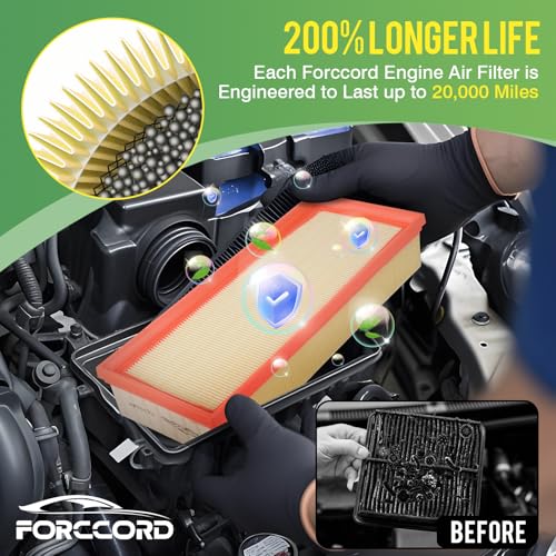 Image of 2-Pack Engine Air Filter Fits for Nissan Altima 2007-2013 (2.5L) Air Filter Replacement CA10349 16546-JA00A 16546-JA00B Car Accessories