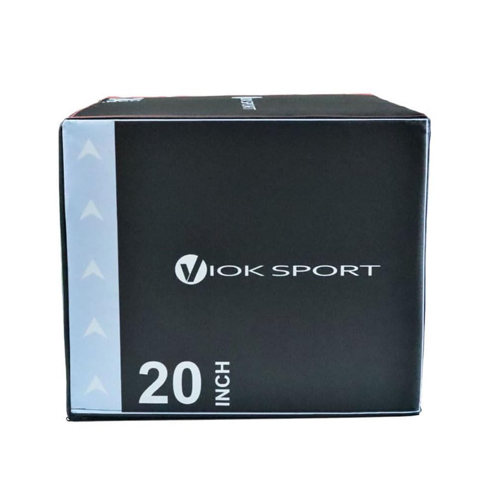 VIOK SPORT Cajón de Salto Pliométrico Soft 40x50x60 cm, 17 kg - Ideal para Entrenamientos de Agilidad y Potencia en Casa o Gimnasio con Superficie Acolchada para Mayor Seguridad