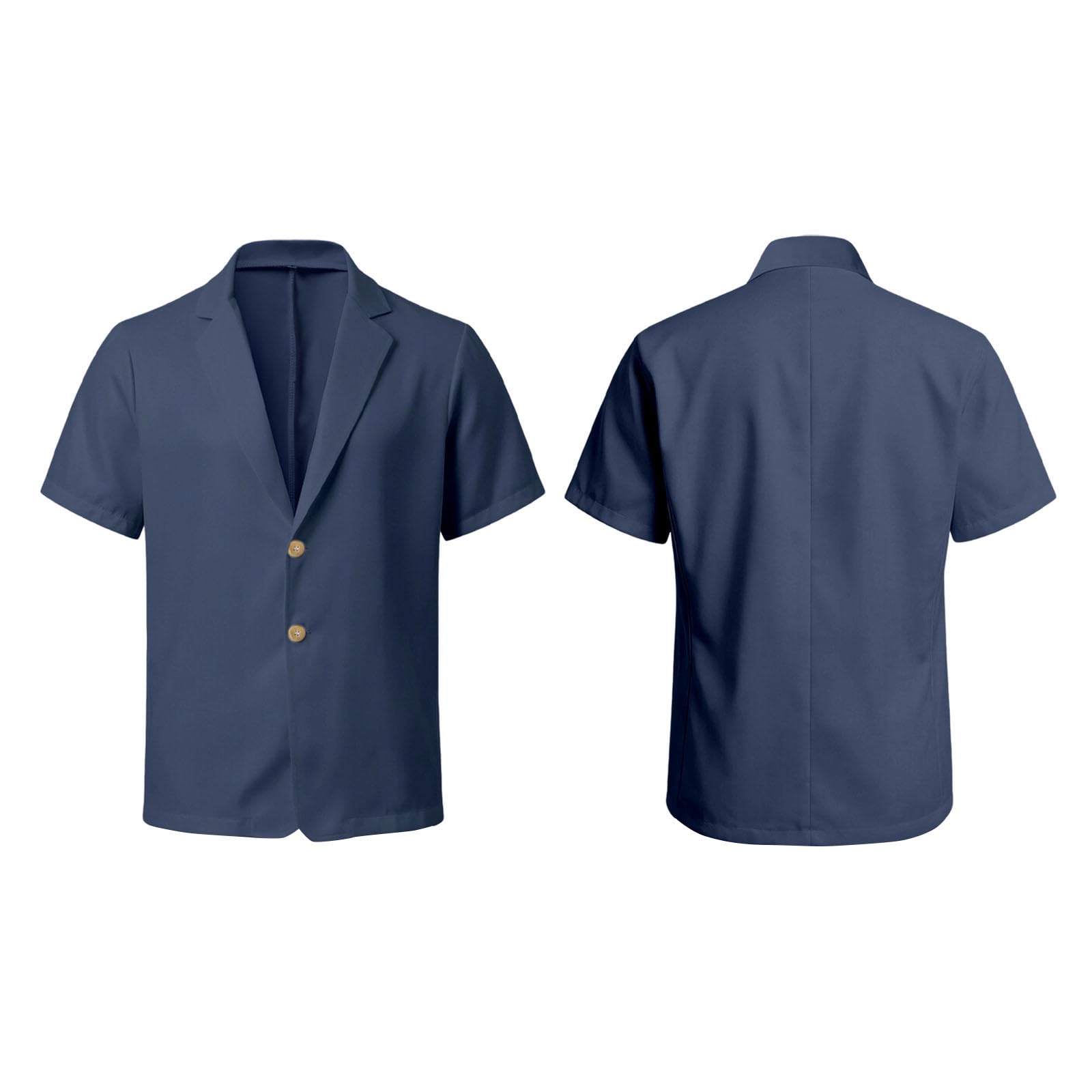 Generico Abito Uomo Elegante Completo 2 Pezzi con Blazer Maniche Corta Leggero e Pantaloncini Baggy Abiti da Cerimonia Estivo Casual per Matrimonio Lavoro Ufficio Uscire Festa,
