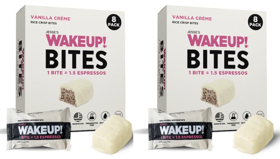 Image of WAKE UP! Caffeinated Vanilla Creme Bites, 1.5 Espressos, 2 Pack (16 Bites)