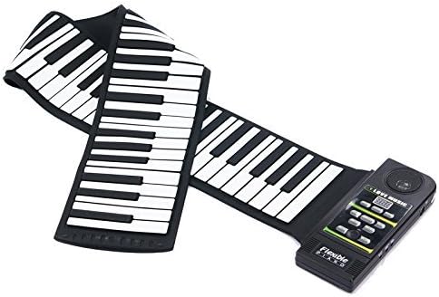 LifetSmart Electronic Hand Roll Keyboard Piano, Battery Supported with Loudespeaker 88 Keys Flexible Roll up