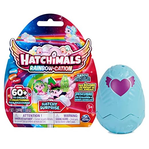 Hatchimals o CollEGGtibles Surprise Mystery Egg Toy for Girls - Collectible Rainbow-Cation Hatch 1 Little Kid or Twin Babies - Stocking Stuffer, Christmas, Birthday Gifts for Kids Age 5+