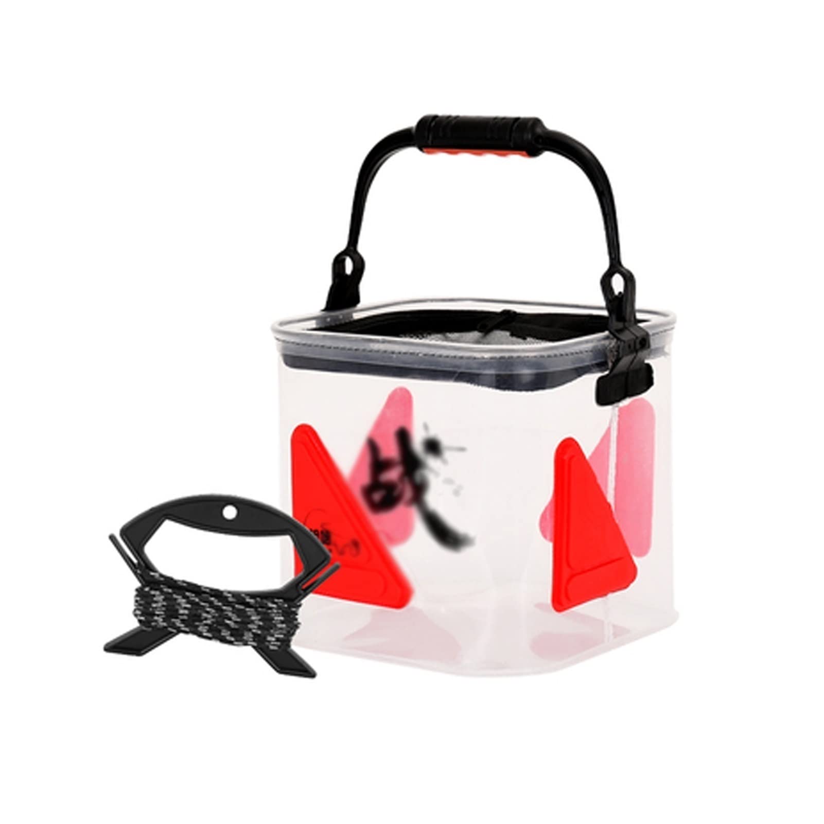 Secchio da Pesca Secchio da Pesca Secchio Portatile Pieghevole for Pesci vivi Secchio da Pesca Multifunzionale Ispessito con Corda Barile da Pesca(24x24x22.5cm)