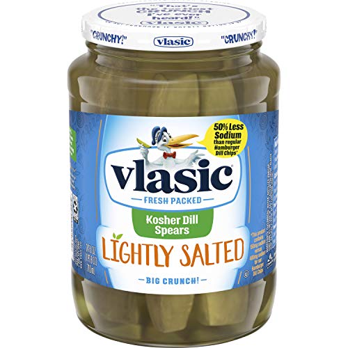 Vlasic Lightly Salted Kosher Dill Pickle Spears, 24 FL OZ