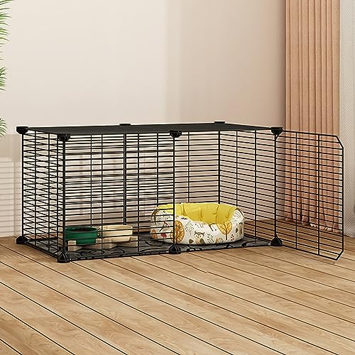 Porte-chat et cage de transport stable en métal noir