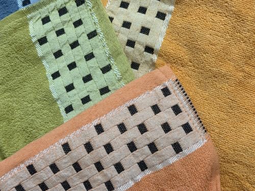 Image of Hand Towel Set of 6 (35x50 cm, 450 GSM) - Soft Cotton, Absorbent, Quick Dry - Bathroom, Wash Basin, Kitchen, Travel & Gym Face & Hand Towel for Men & Women-Multicolor