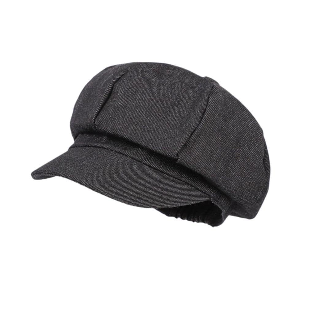 Women Newsboy Cap Comfortable Casual Visor Beret Hat for Driving Date Travel Black| Streetwear | Aesthetic | Casual-image-32