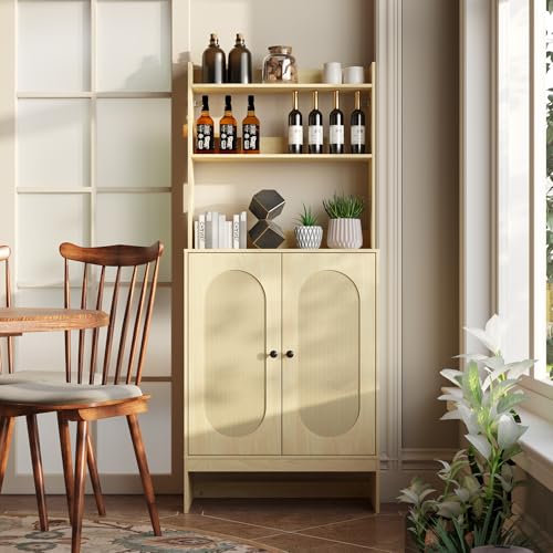 PREMTURE 2-türiger Rattan-Schrank, Ratten-Hochschrank, Küchenschrank...