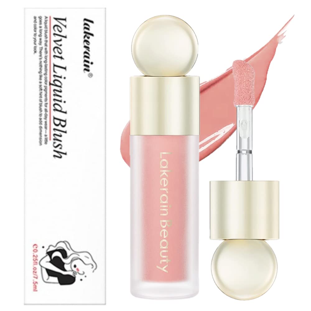 Maquillaje de colorete mate en crema suave: colorete líquido ligero, a prueba de manchas, con acabado húmedo y aspecto natural para las mejillas - Colorete facial con tinte de piel transpirable (01)