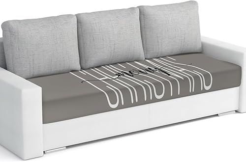 Miniatura 1 de Fundas elásticas de cojín para sofá, seccional, individual, en forma de T, funda protectora con parte inferior elástica, color gris, Navidad,