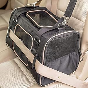 Gen7Pets Commuter Buckle In Car Safety Seat and Shoulder Carrier for Dogs and Cats