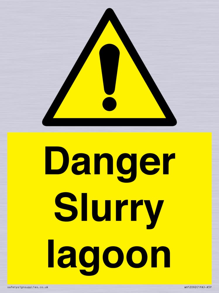 Danger Slurry lagoon Sign - 150x200mm - A5P