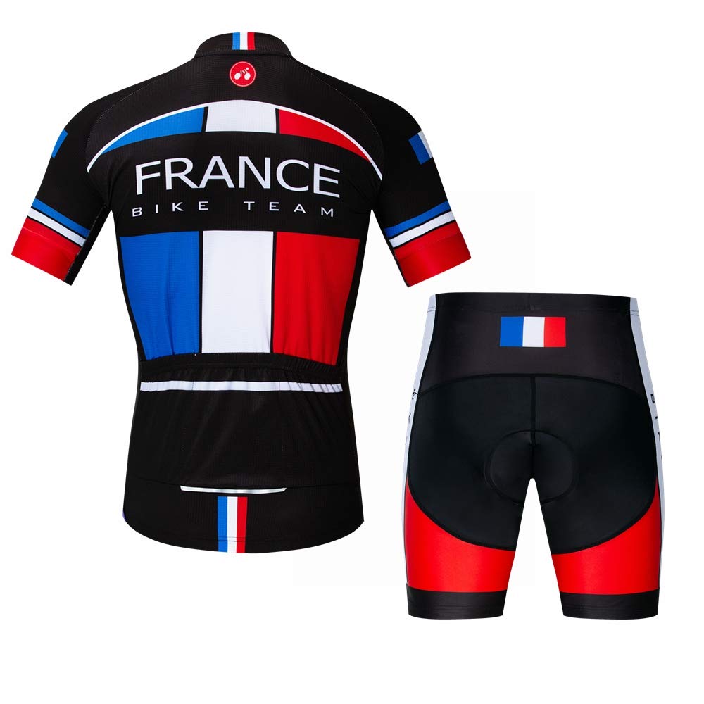 JPOJPO Maillot de cyclisme pour homme Pro Team Vêtements VTT Maillots Shorts Set
