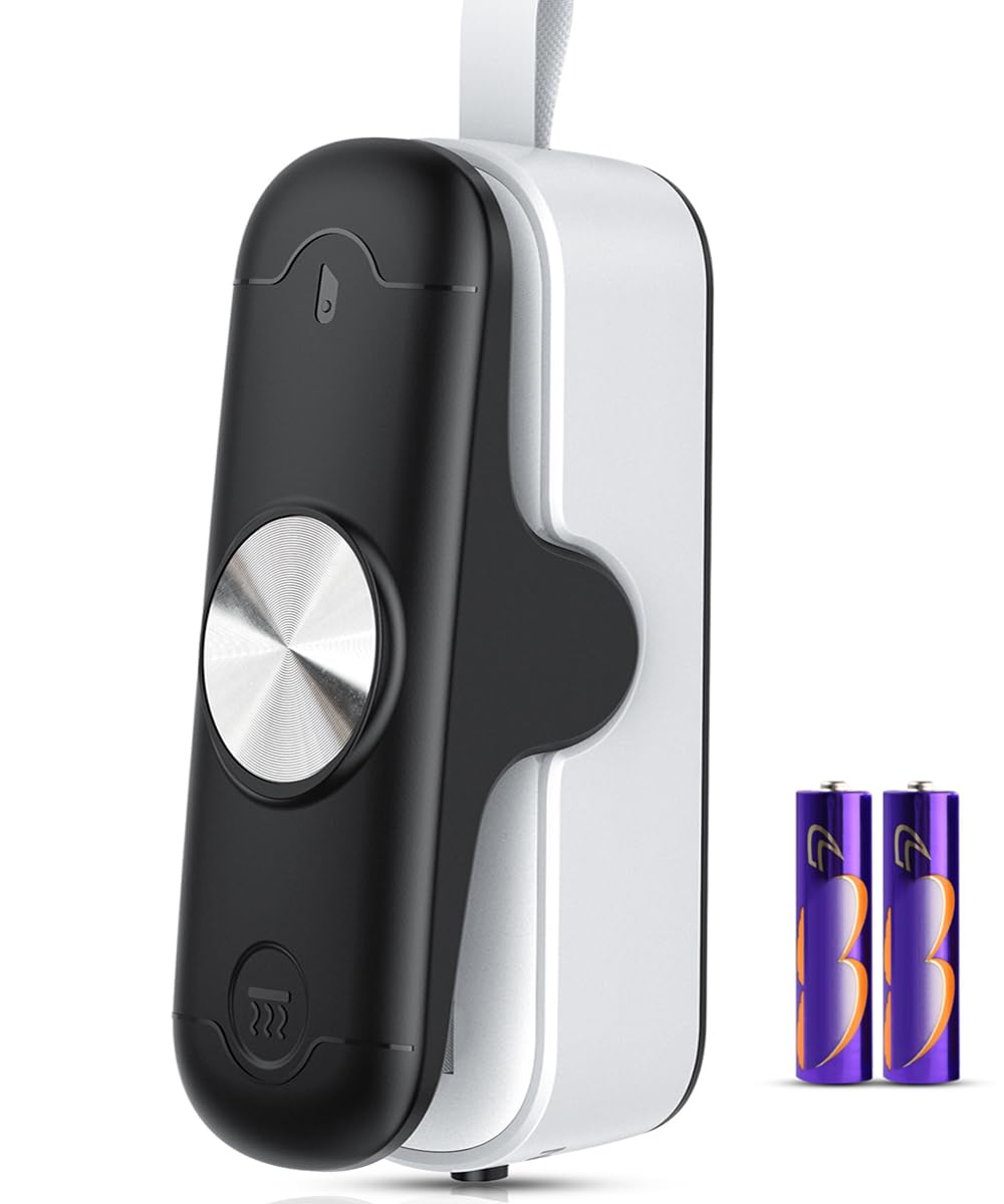 FEPPO Bag Sealer, Mini Bag Sealer with Cutter 2 in 1 Heat Sealers, Portable Food Sealer Mini Sealing Machine Kitchen Gadget For Chip Bags Plastic Bags Food Storage (Battery Included)