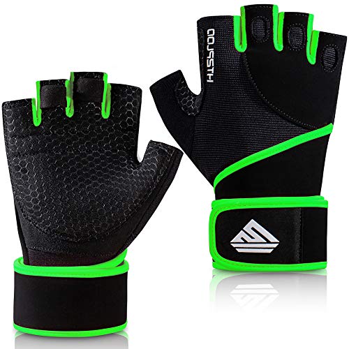Image of Workout Gloves Gym Gloves Weight Lifting Gloves for Men Women with Full Palm Pad,Strong Wrist Wraps Support,Enhanced Grip,for Fitness,Training,Weightlifting,Exercise